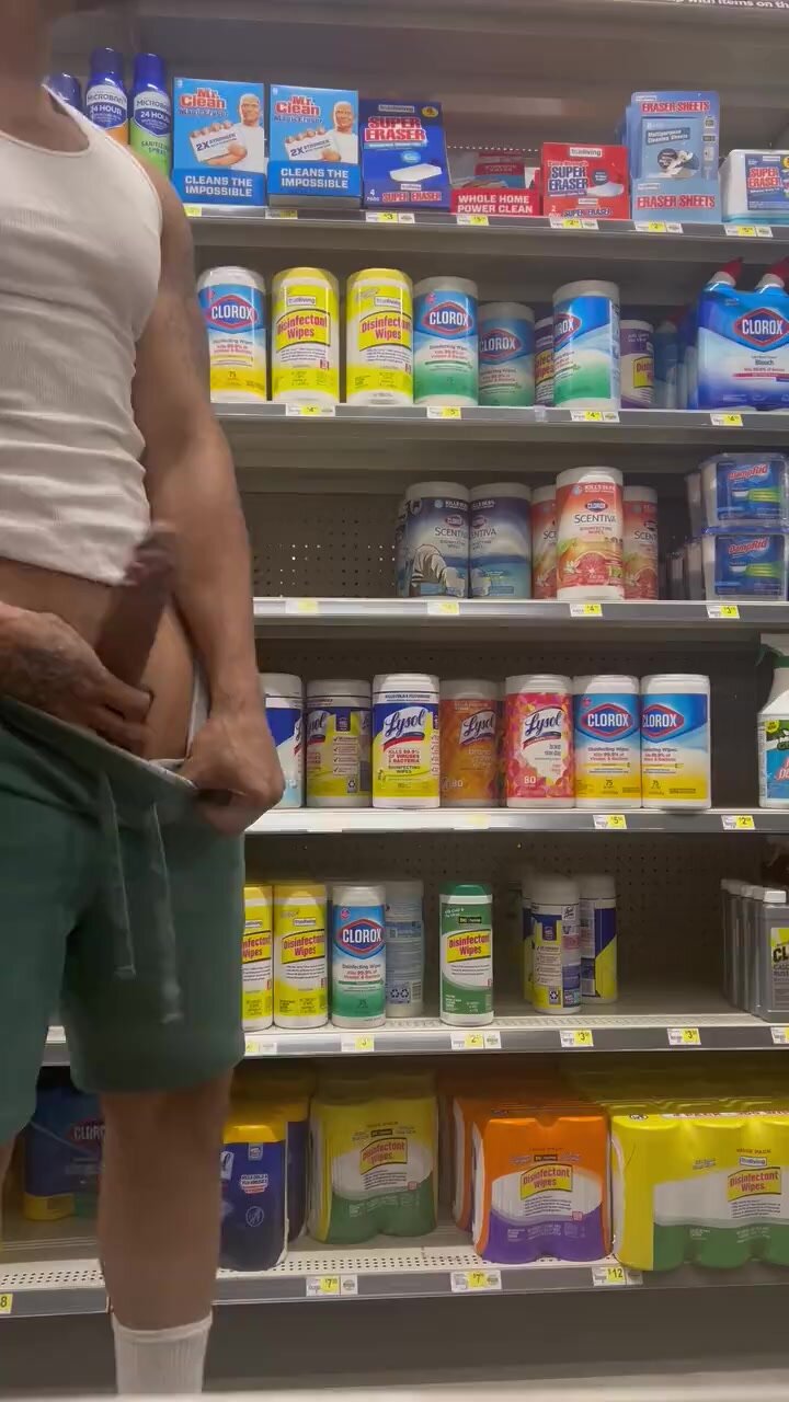 Sexy Light Skin Whips His Dick Out @ Dollar General!