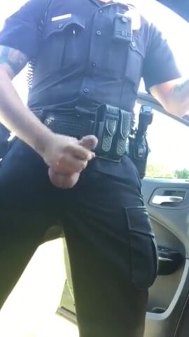 Cop jerking off