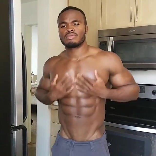 Black man posing