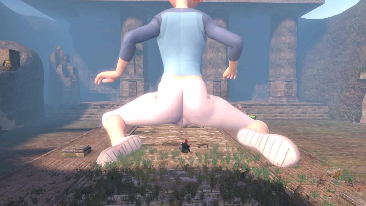 Giantess gwen fart on tiny animation