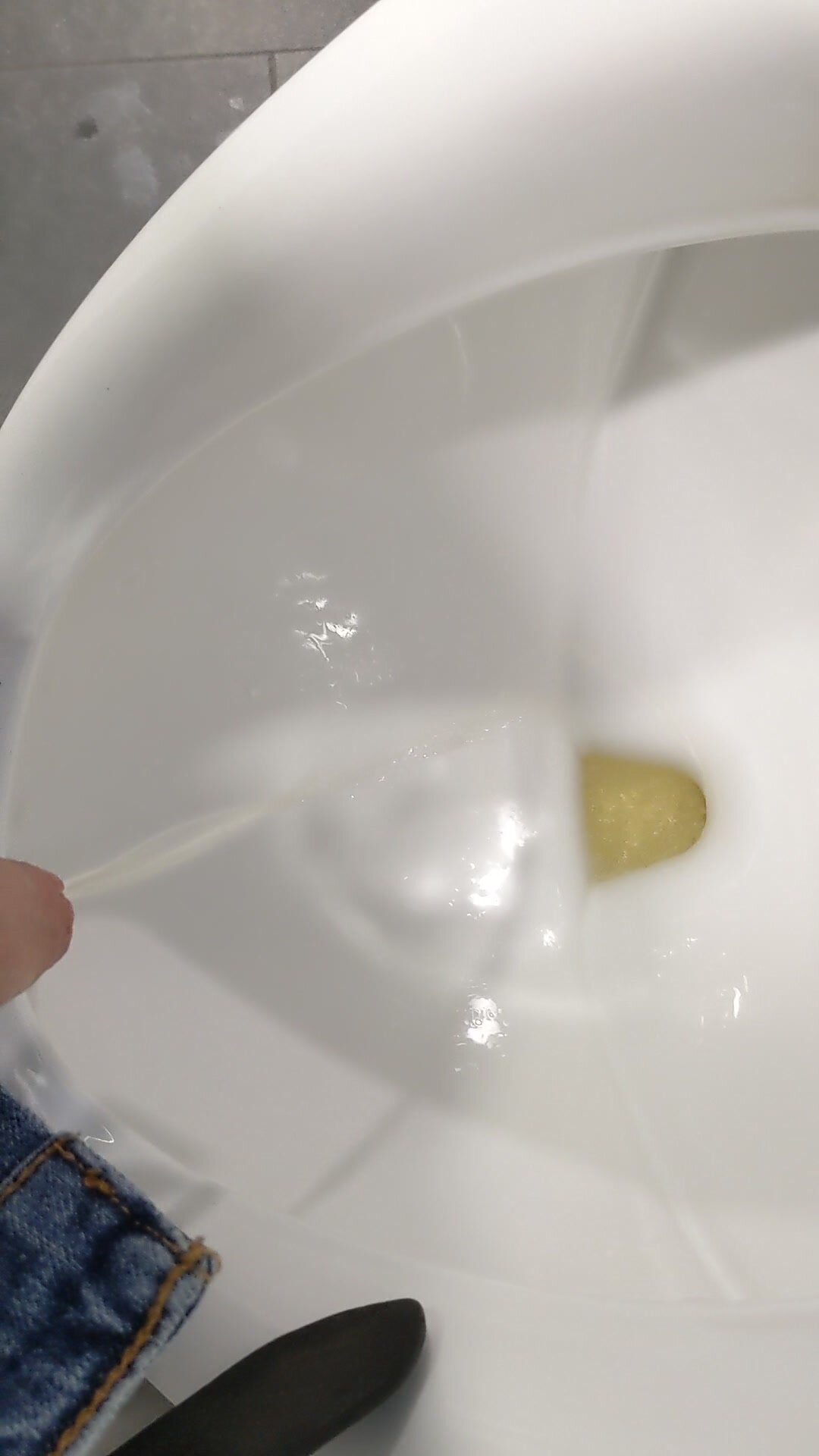 pissing in urinal - video 2