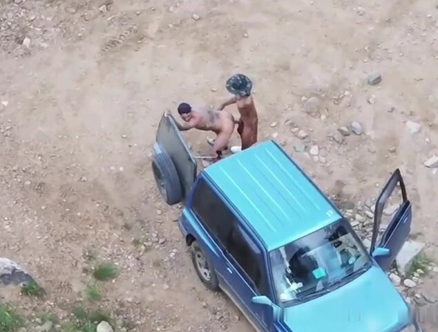 outdoor sex during road trip
