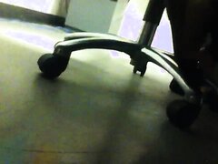 candid teacher shoeplay under desk - video 11
