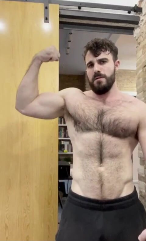 hot hairy muscle hunk showing off his body compilations