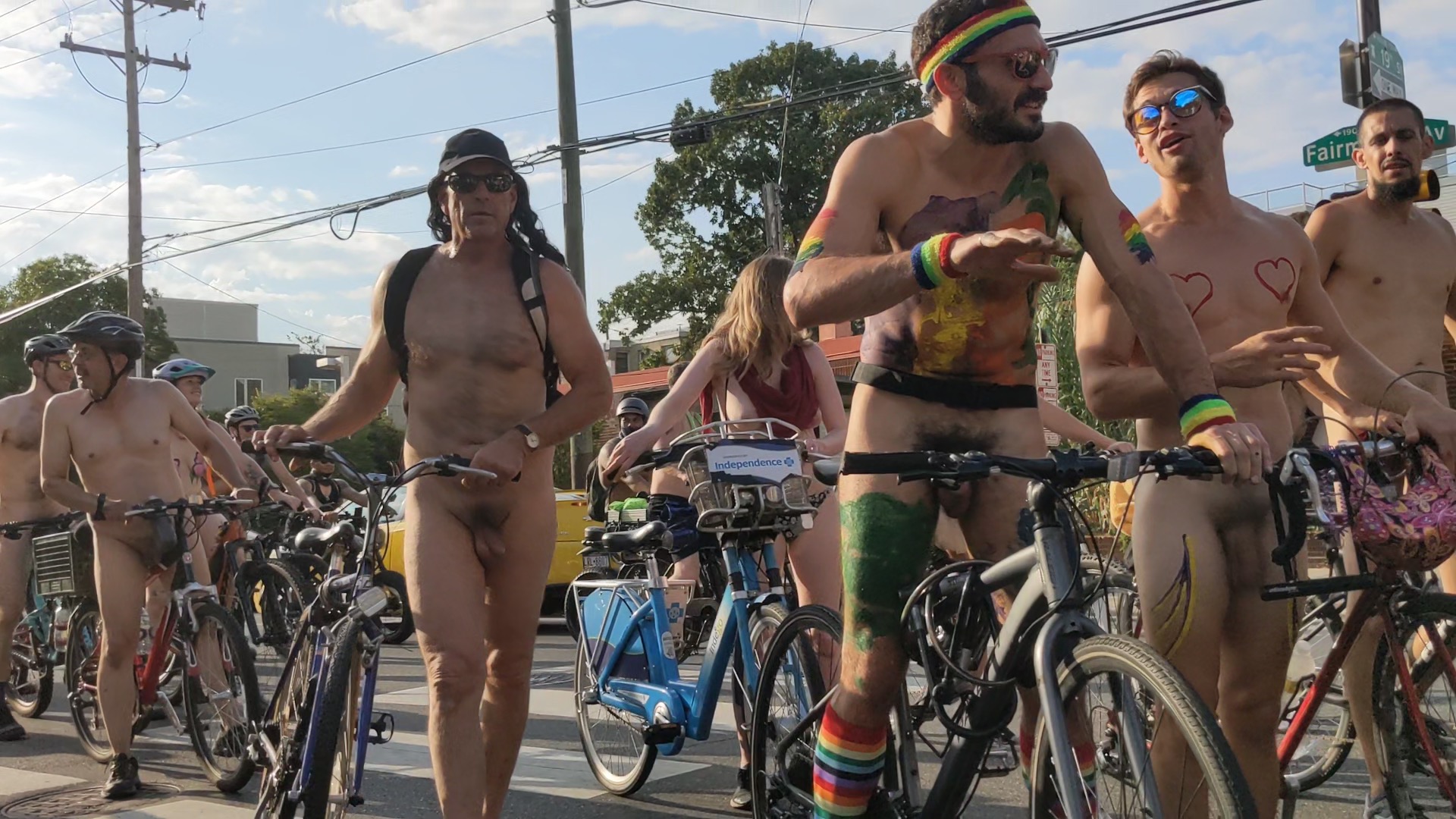 sausage fest at the world naked bike ride