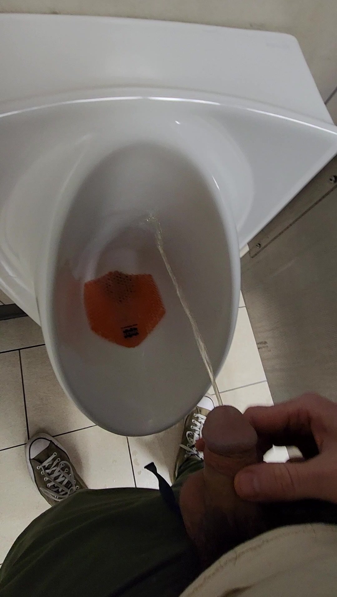 Risky Piss Marking Rest Stop Urinal