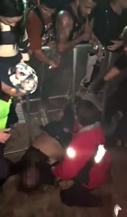Quick CPR On Woman at Concert [Real]