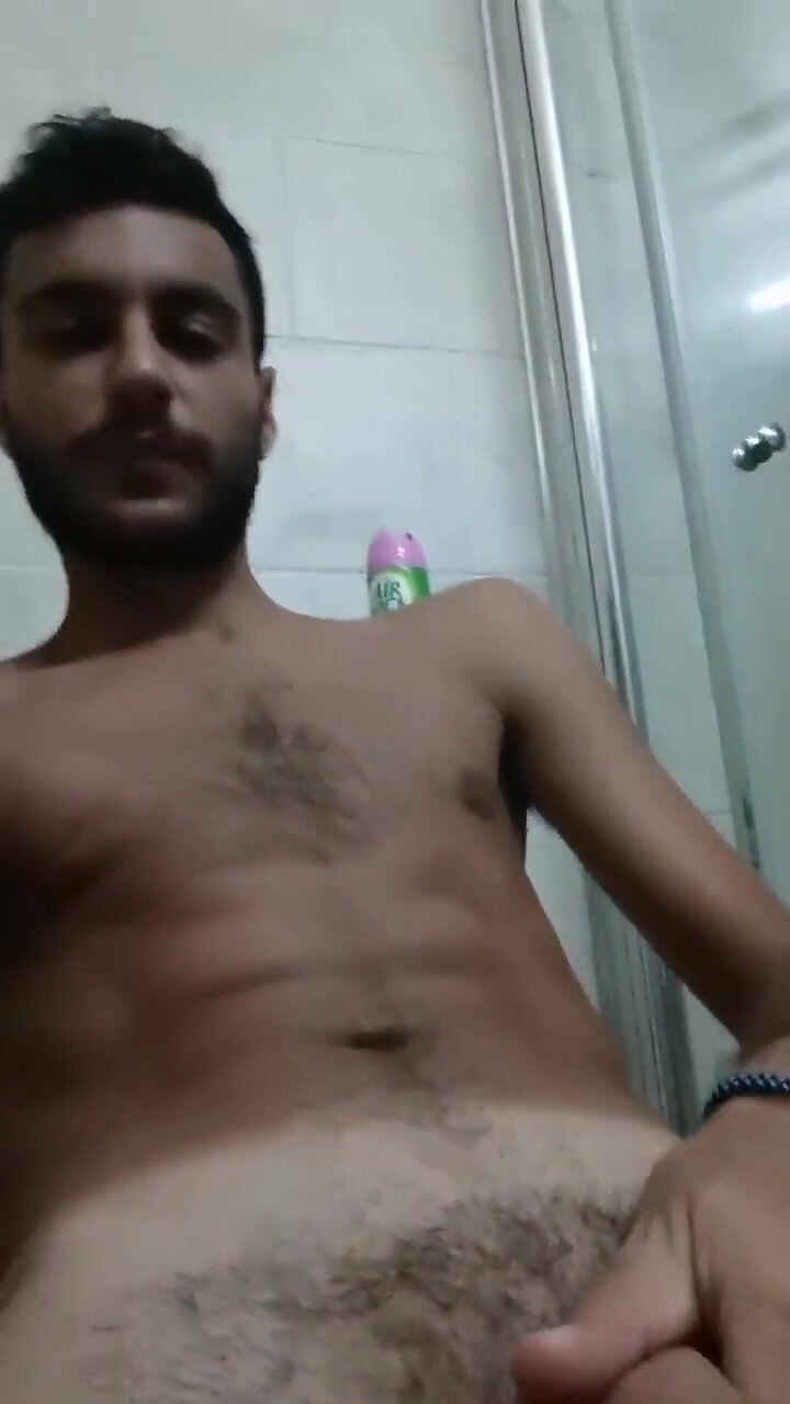 Israeli boy rubbing his cock
