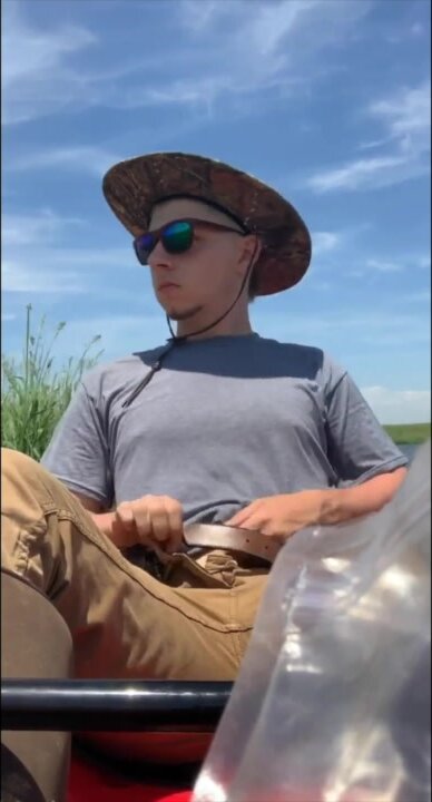 cute young redneck goes fishing jerks and cum (full)
