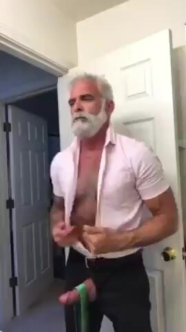SILVER SUGAR DADDY STRIPS WHILE THICK BWC POKES OUT OF