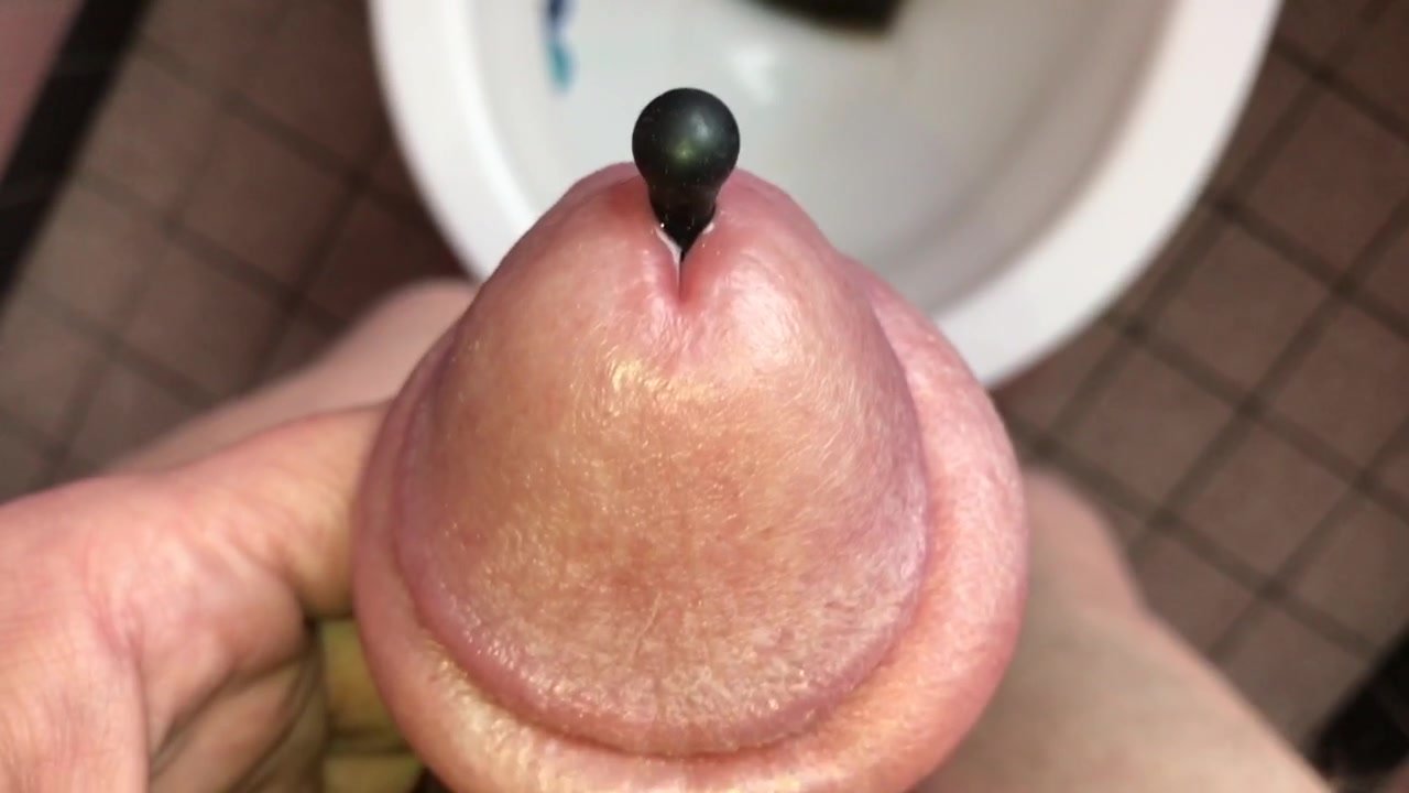 Sounding Pumped Dick with dilator power piss