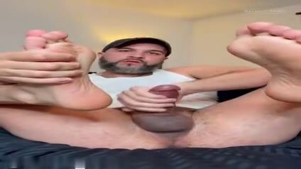 Daddy Shows Off Feet & Hole