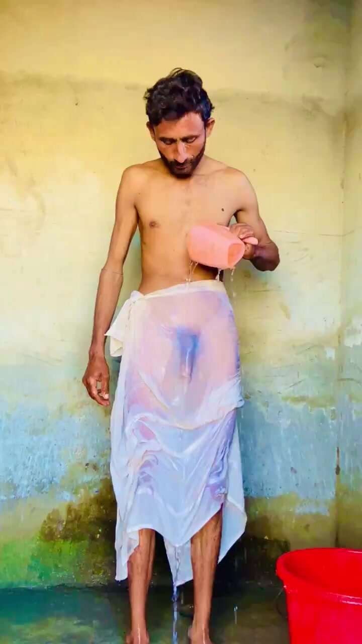Big Desi Bulge Showering
