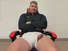 Blonde Daddy and His Powerful Cumshot 1