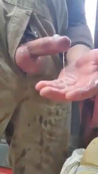 Dirty workie pig leaks and cums huge