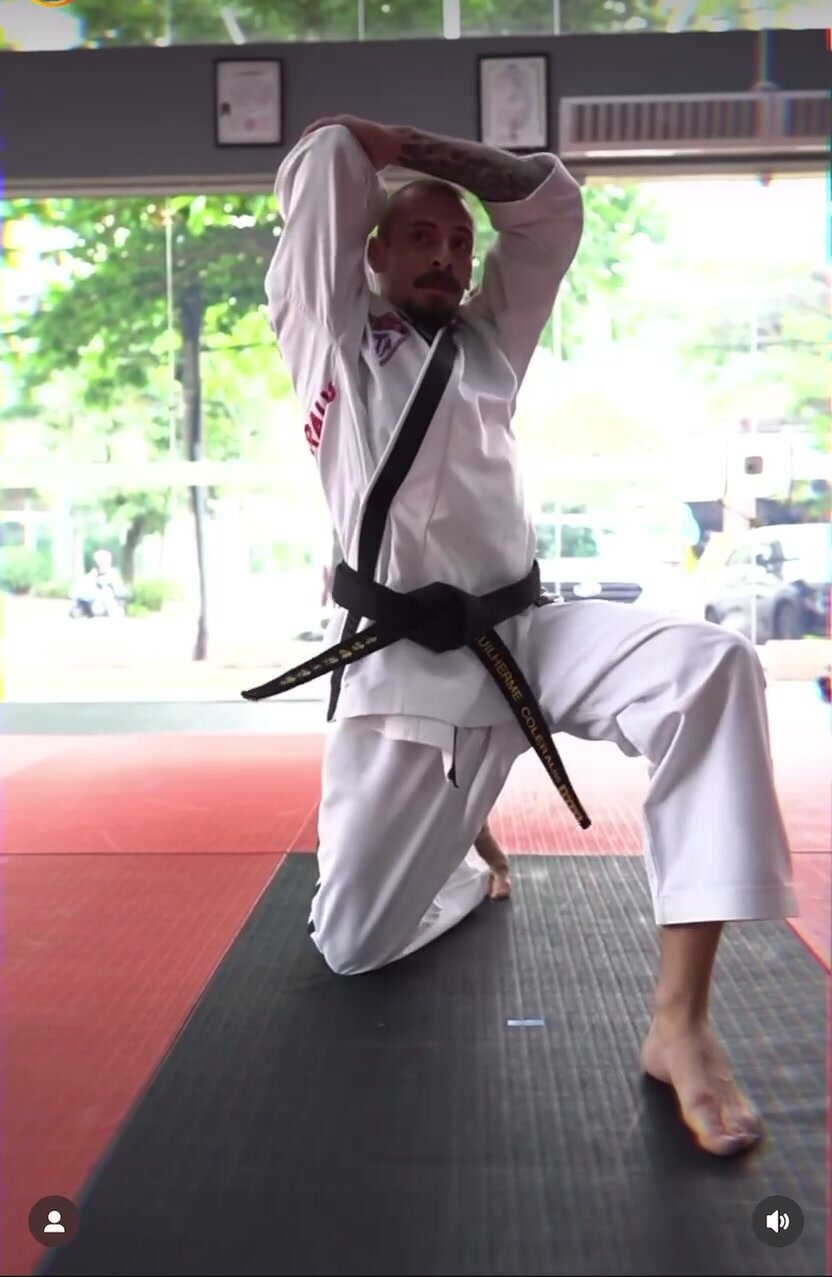 Taekwondo guy shows skills