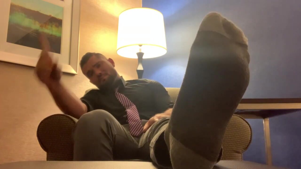 Gym master dominates you with his smelly socks