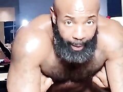 sexy bald bearded black top banging verbal bottom fag