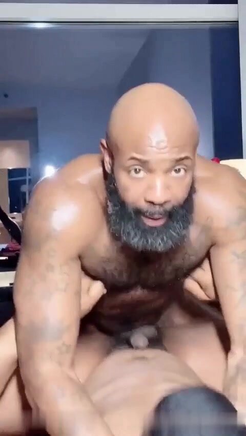 sexy bald bearded black top banging verbal bottom fag