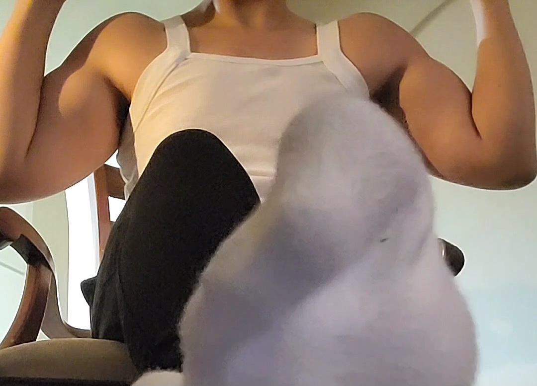 Cocky Master Teases with Smelly Socks and Biceps