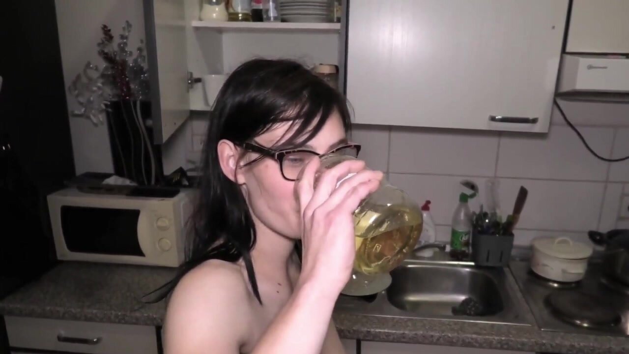 Young mom swallowed two cups of strong piss