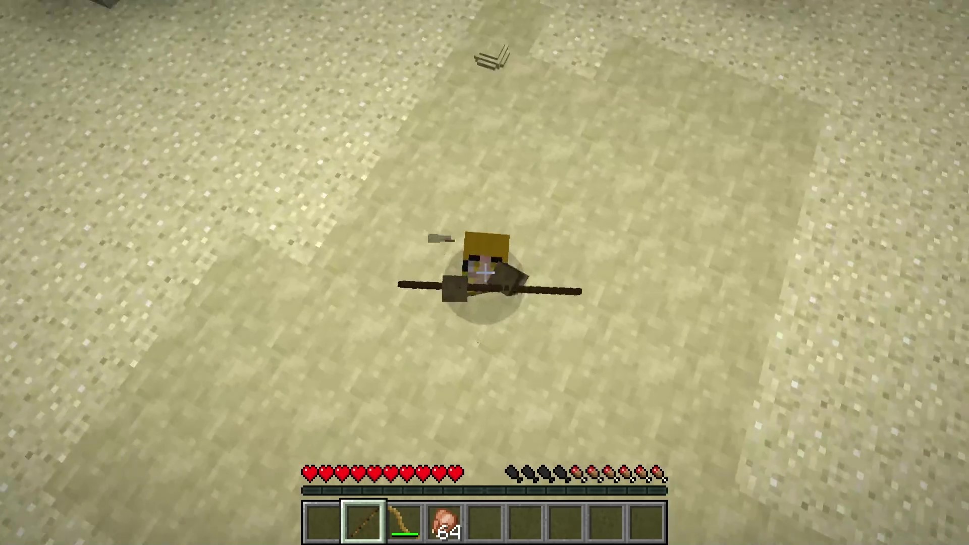 Minecraft woman sinks and submerges in quicksand