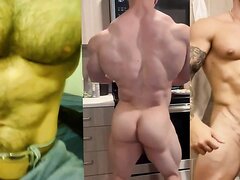 Muscle and cock show