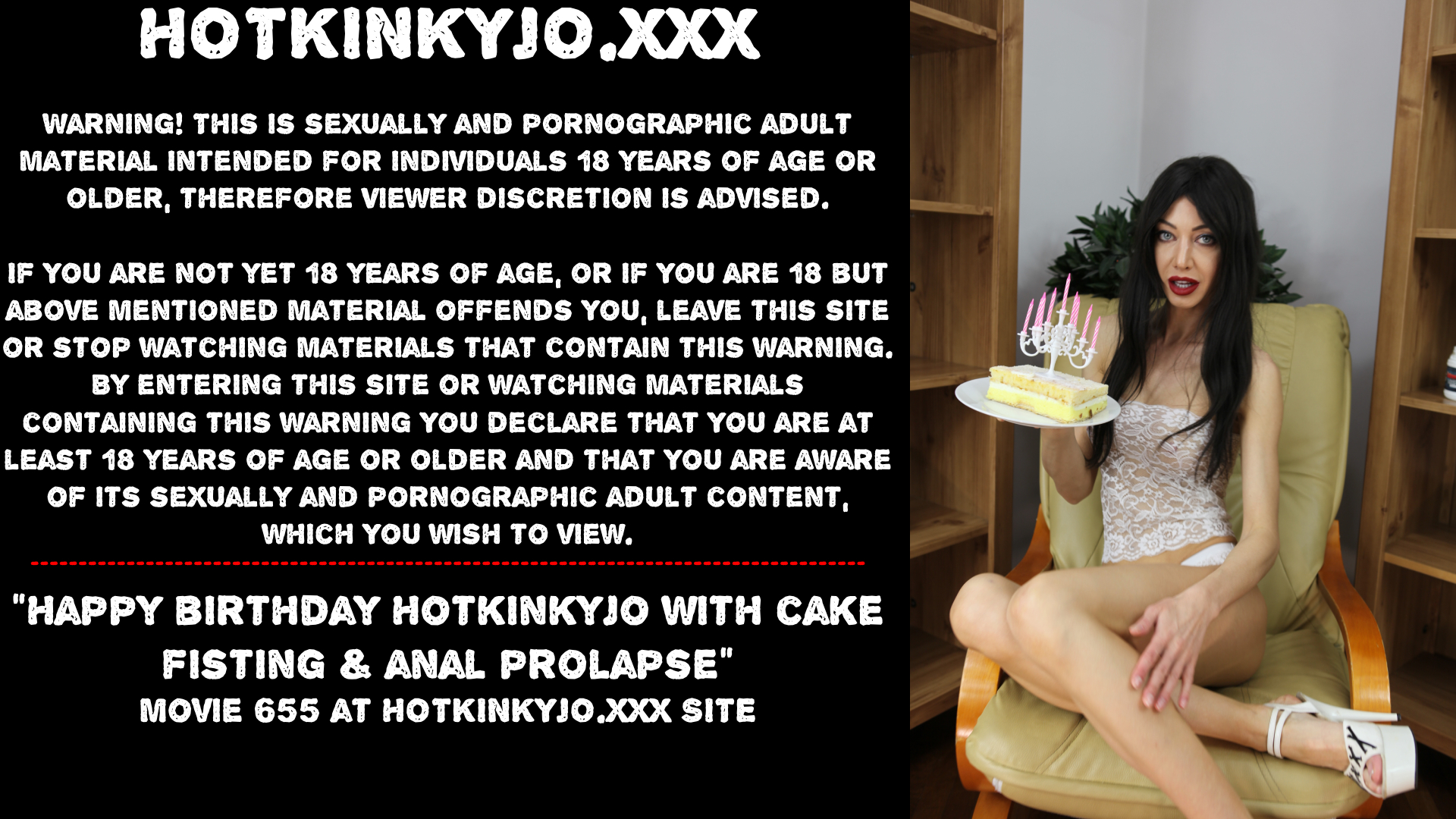 Happy birthday Hotkinkyjo with cake fisting & anal prolapse. 