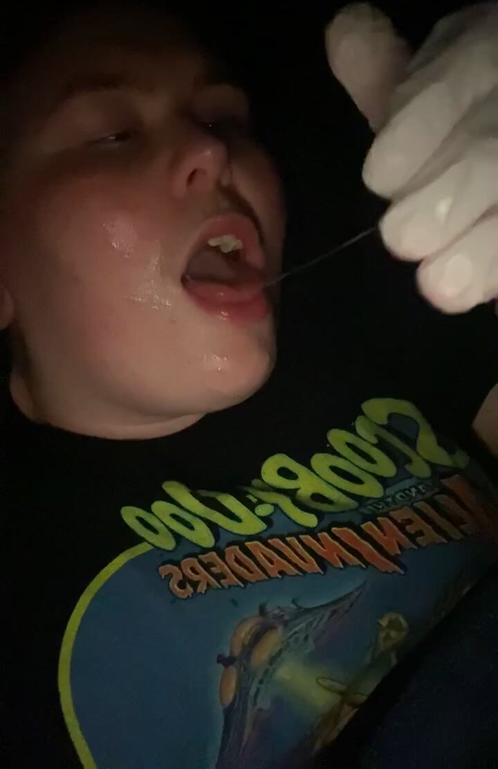 FTM Rubbing Spit on Face with Gloves