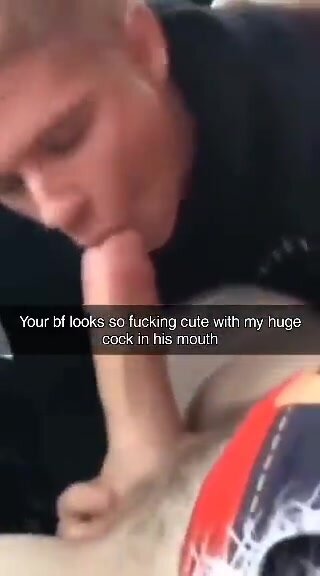 Cheating bf sucks cock in car