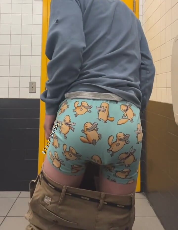 Boy pooping in his boxers