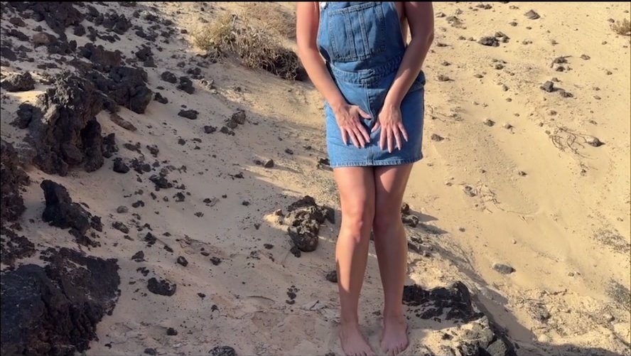 Pee accident at the beach