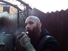 Cigar smoke biker