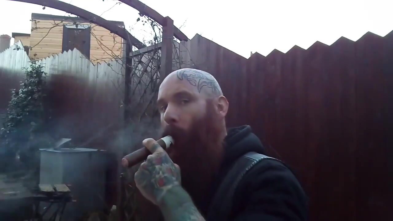 Cigar smoke biker