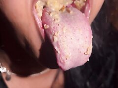 Long tongue food