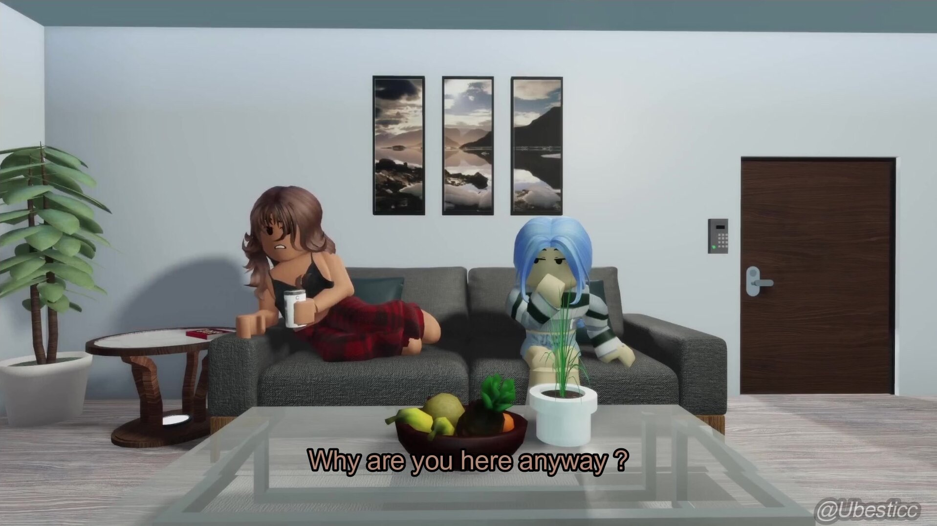 I'VE GOT 2 SIDES pt.1 - Girl fart animation (ROBLOX)