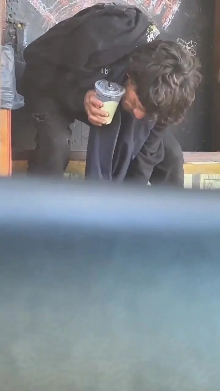 Dirty homeless mans pants fall down and show huge cock - ThisVid.com