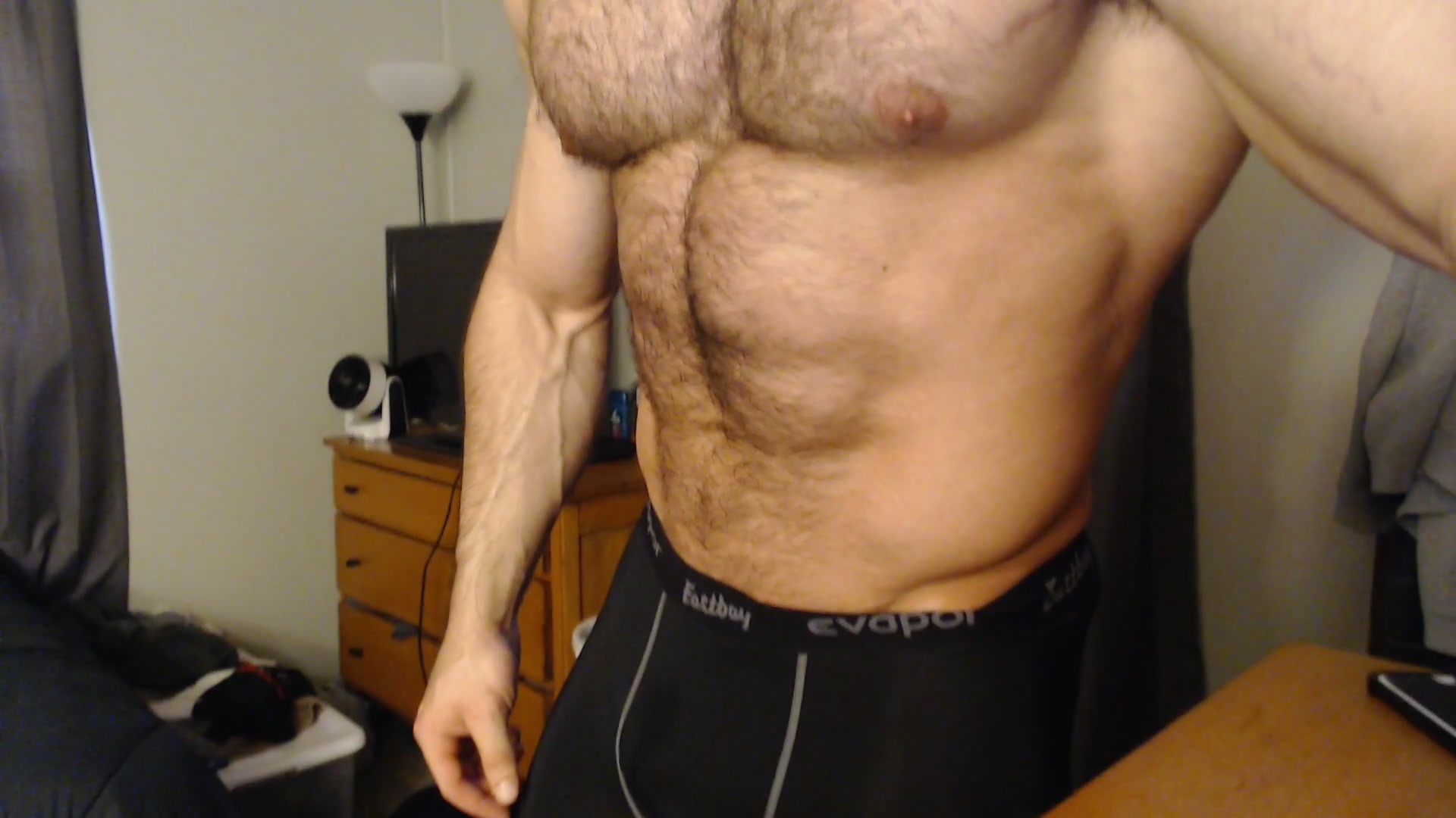 Hairy Muscle Show Off