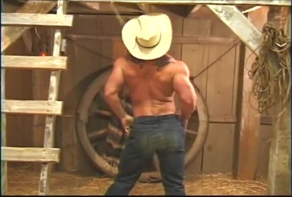 Leather hunk daddy fuck Muscle cowboy