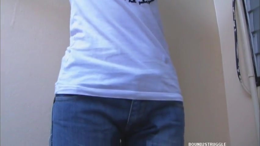 Tied-up jeans wetting
