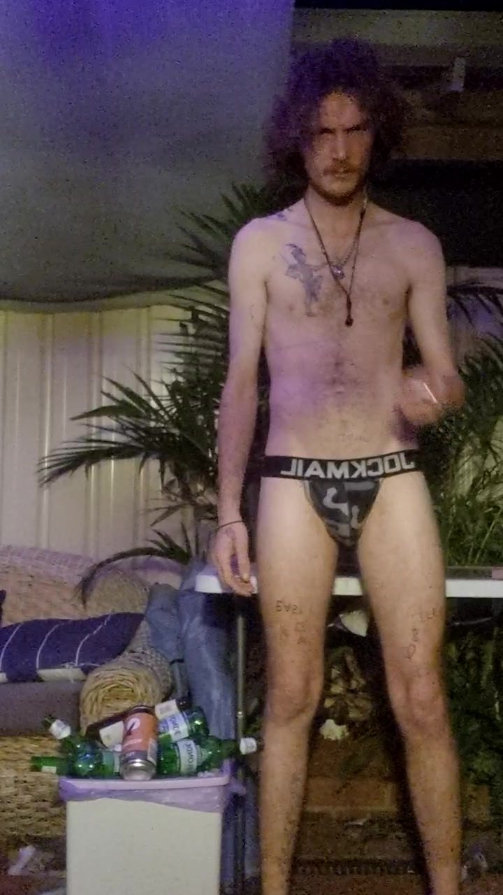 pissing myself in my filthy jock-S