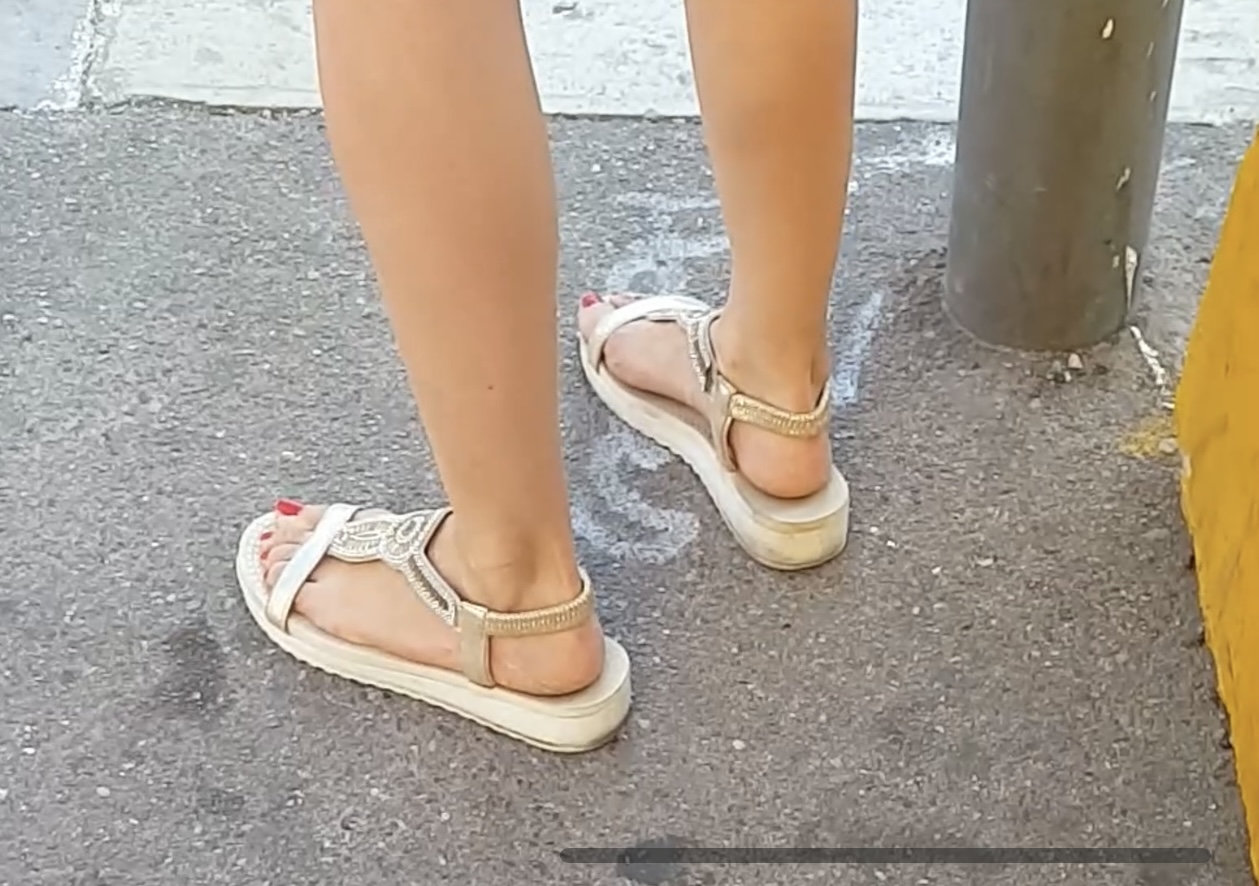 Candid Feet in Sandals