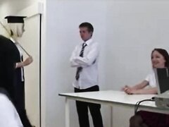 Guy has to strip in front of female classmates