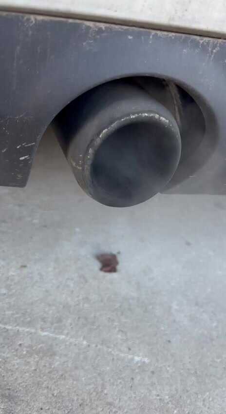 Tailpipe and exhaust fumes