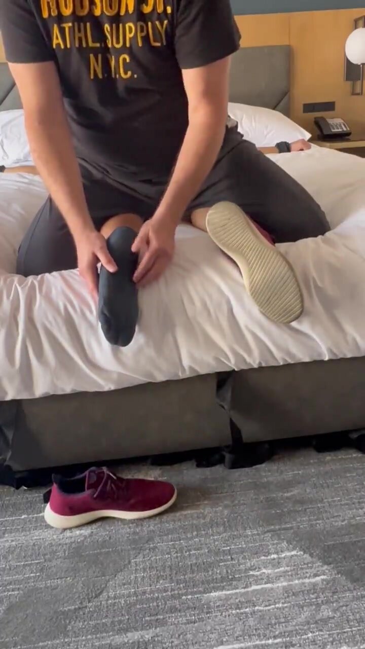 Guy Tickled on Bed