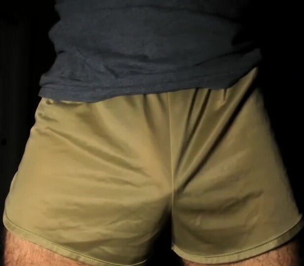 Shorts hairy hung and uncut