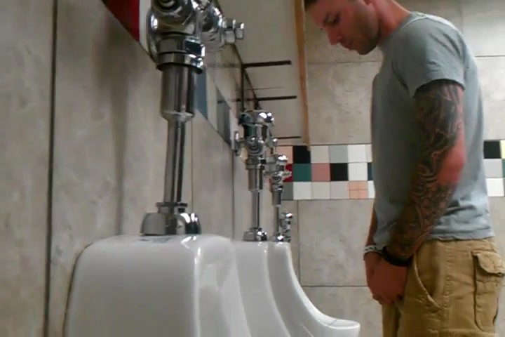 Hot dude at urinal