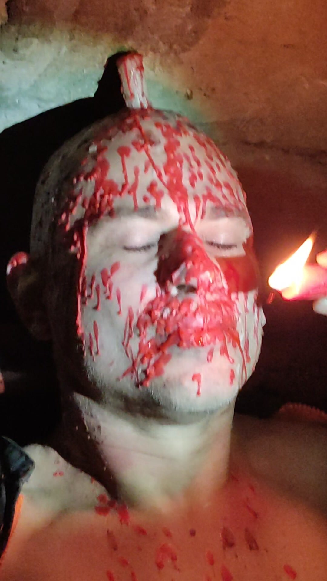HOT WAX CANDLE ON MY FACE