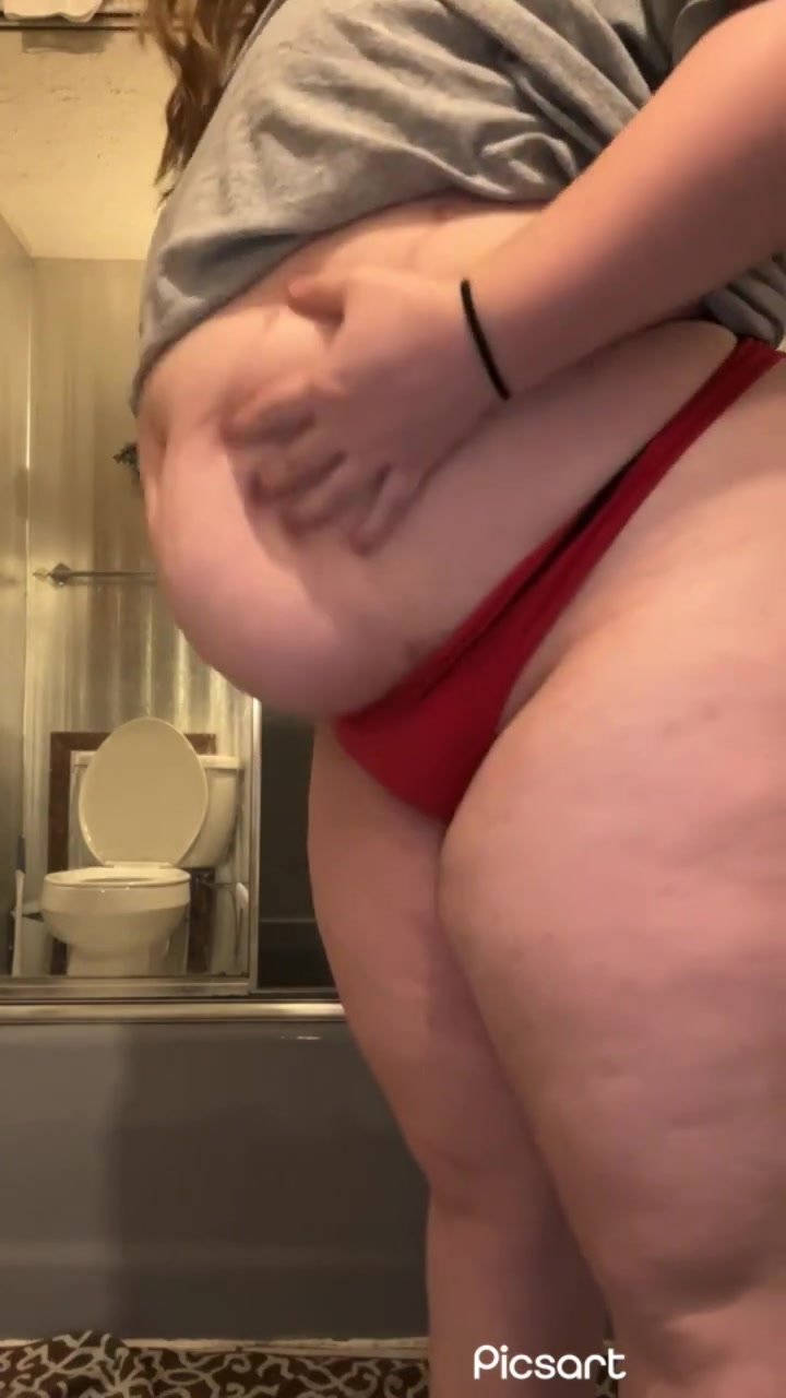 Belly play fat curvy girl