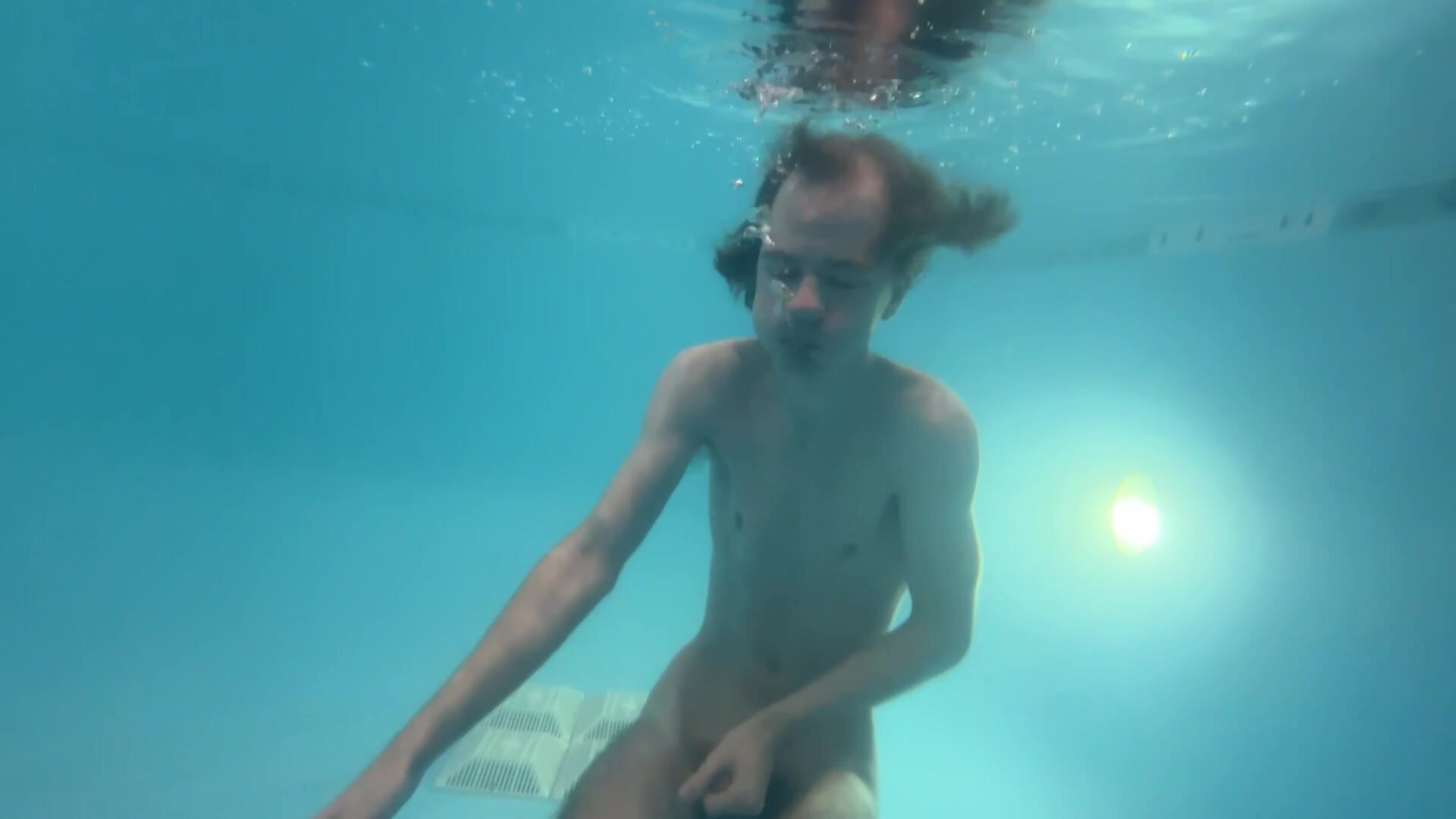 Naked Twink Underwater in Pool